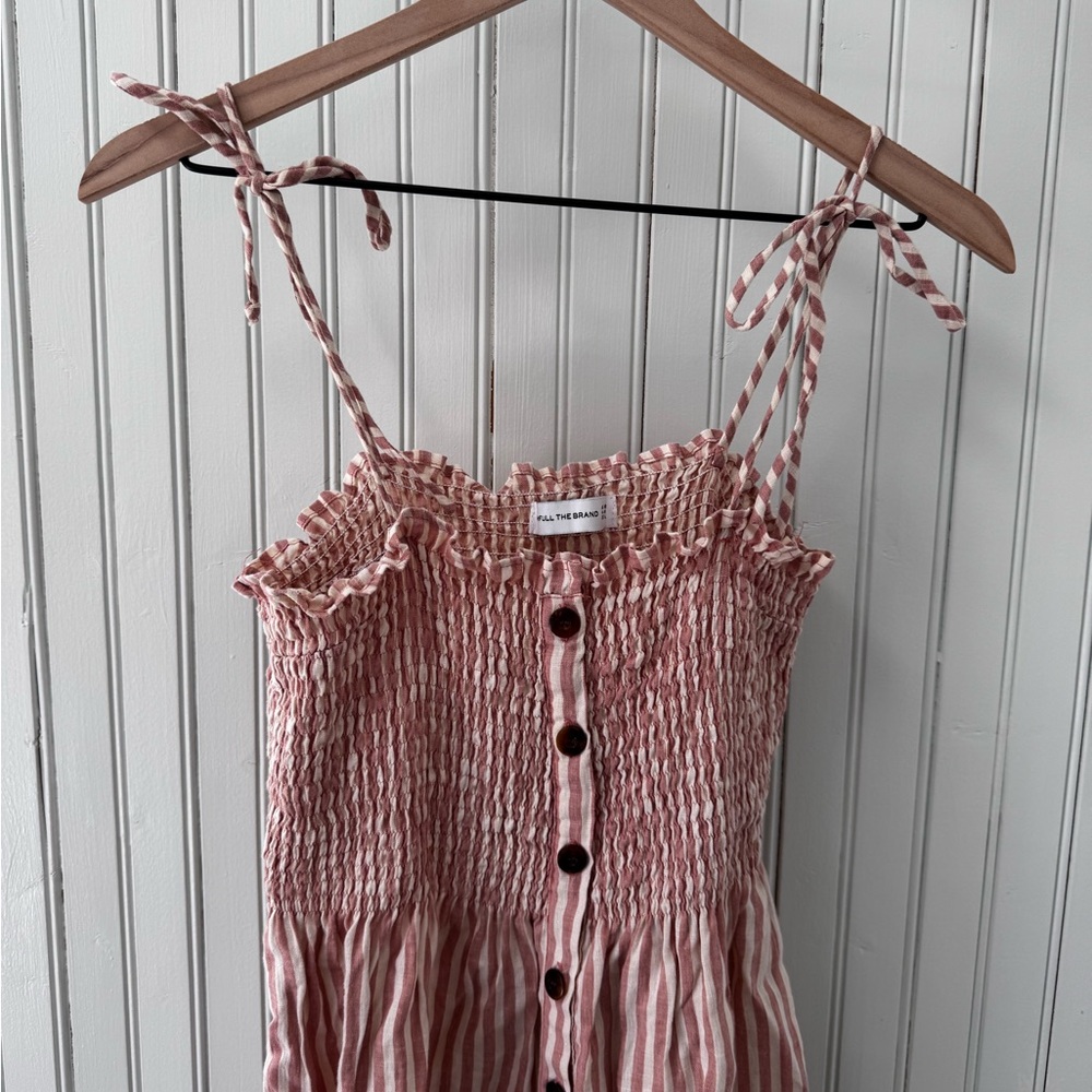 Faithfull the Brand Suki Striped Midi Dress